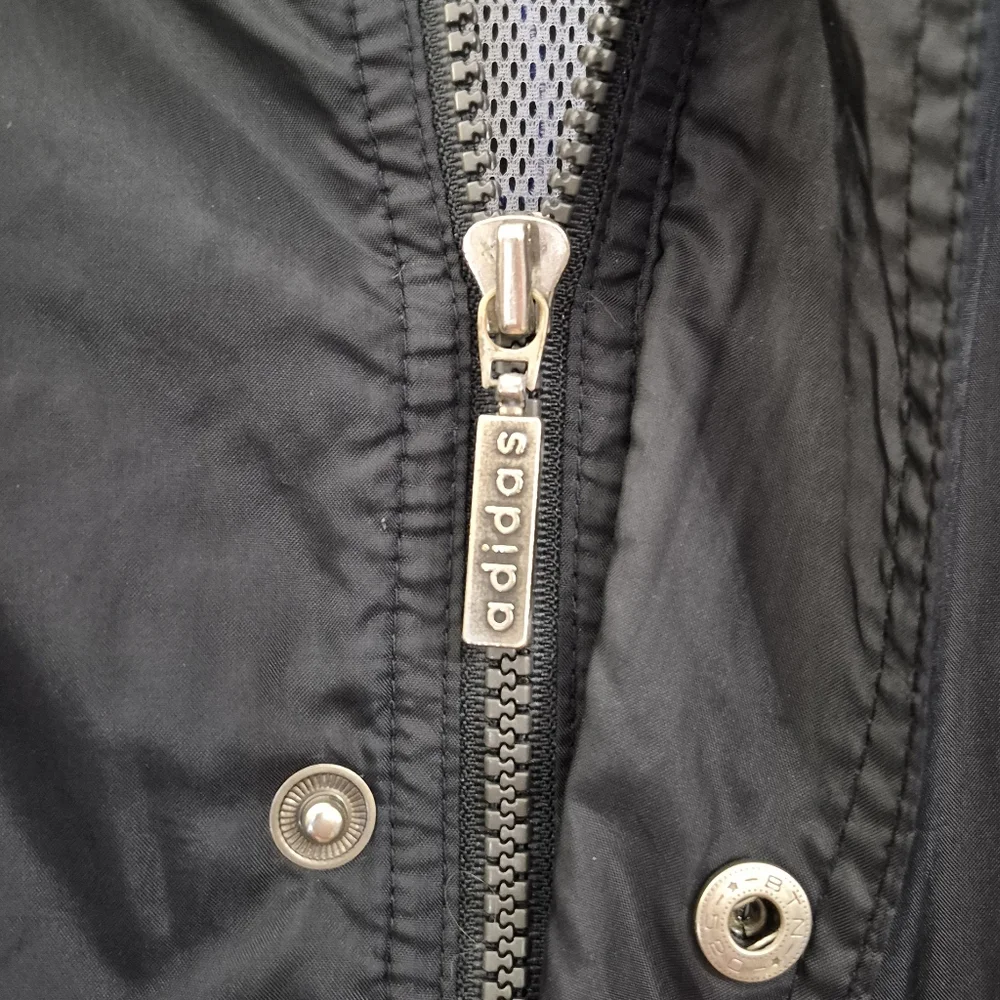 ADIDAS Vintage 90s Windbreaker Jacket Black Blue Medium